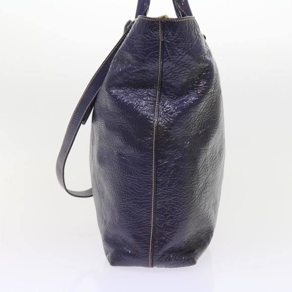 PRADA Hand Bag Enamel 2way Purple Auth 56587 - Picture 3 of 16
